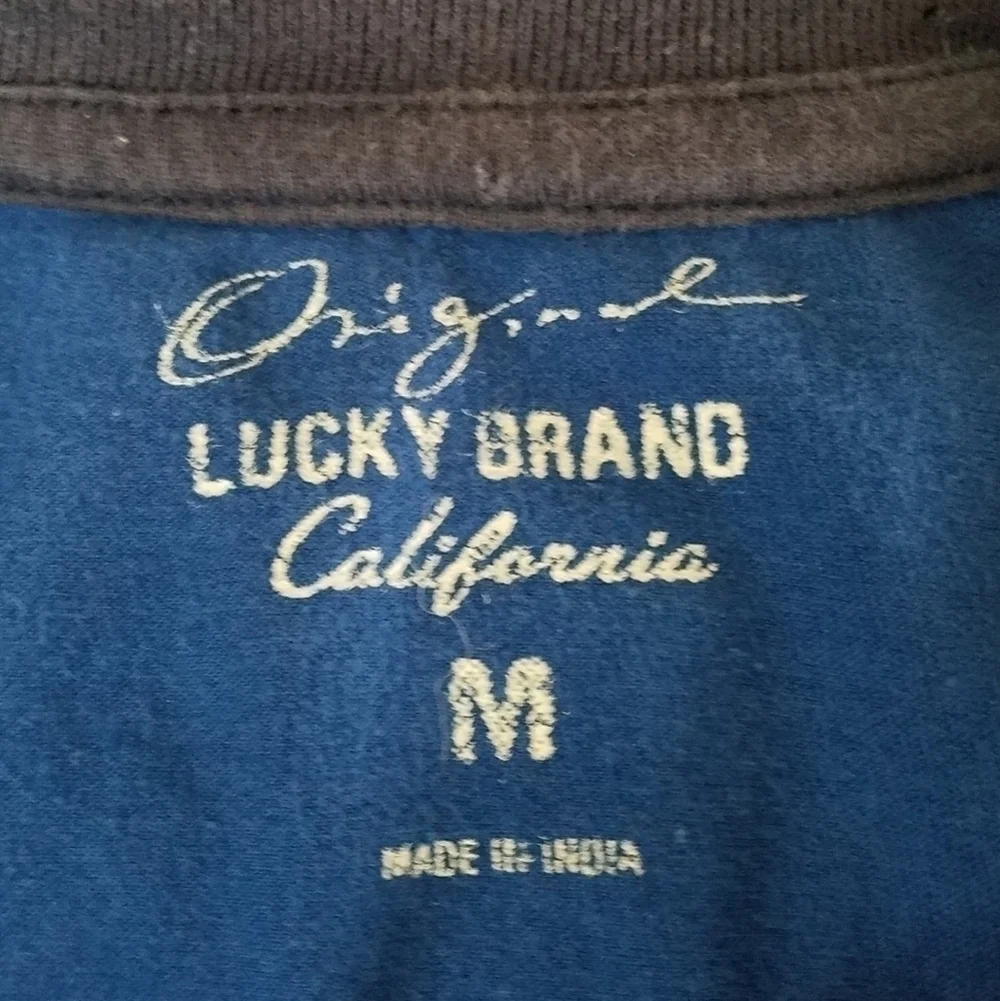 Original Lucky Brand USA Flag Shamrock St Patrick's Day Shirt M